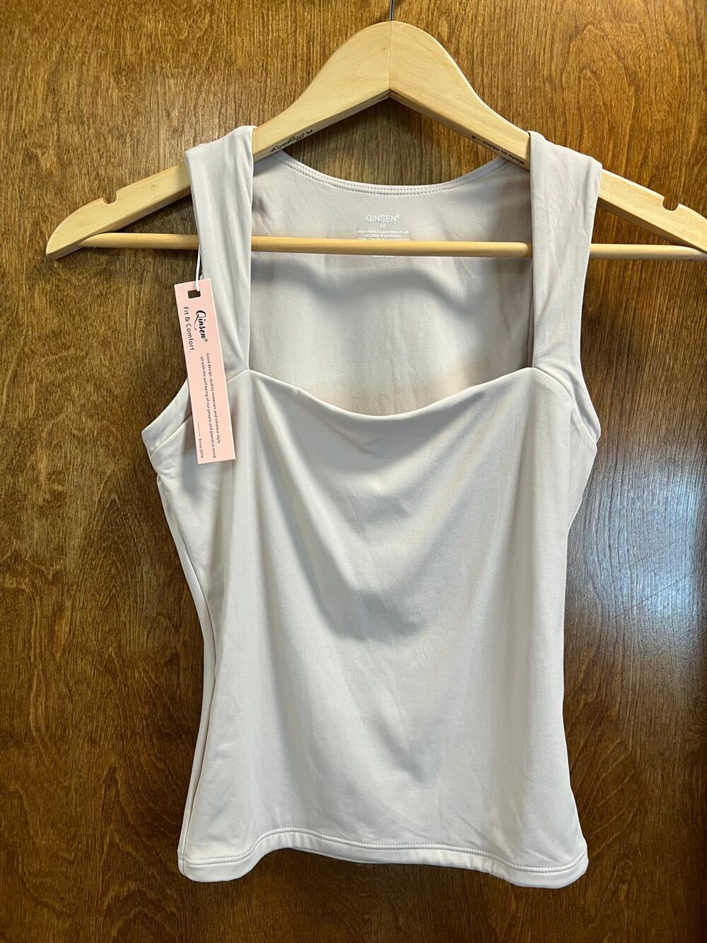 NWT OINSEN fitted tank top square neckline & thick straps sze XS